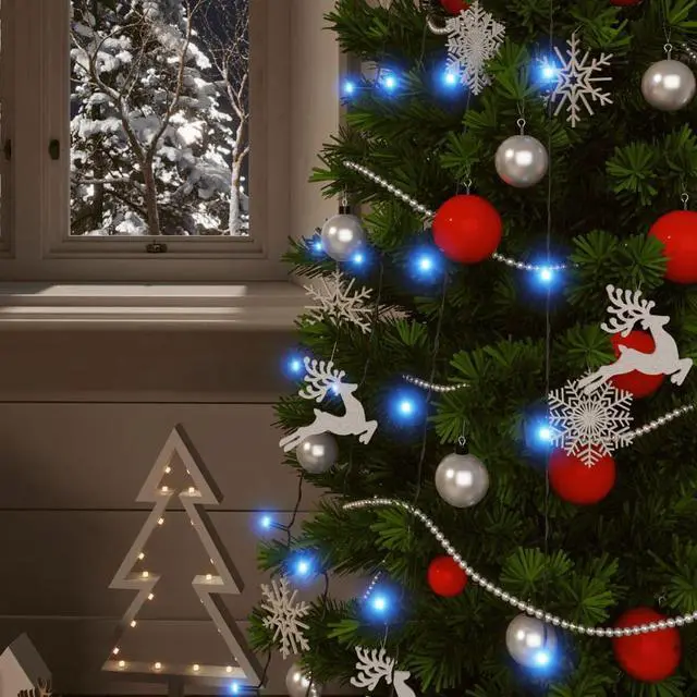 Main image of vidaXL Solar Fairy Lights 2 Pcs Christmas LED String Lights for Party Blue