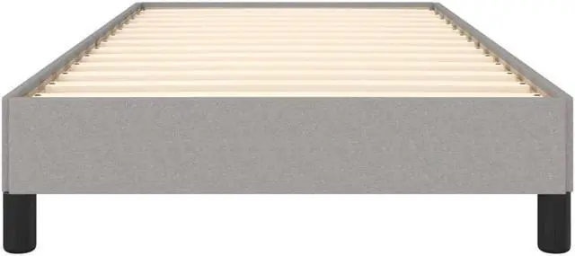 Alt view image 12 of 13 - vidaXL Twin XL Size Bed Frame with Plywood Slats, Platform Bed Frame, Fabric Upholstered Mattress Foundation, No Box Spring Needed & Easy Assembly, Light Gray, without Mattress