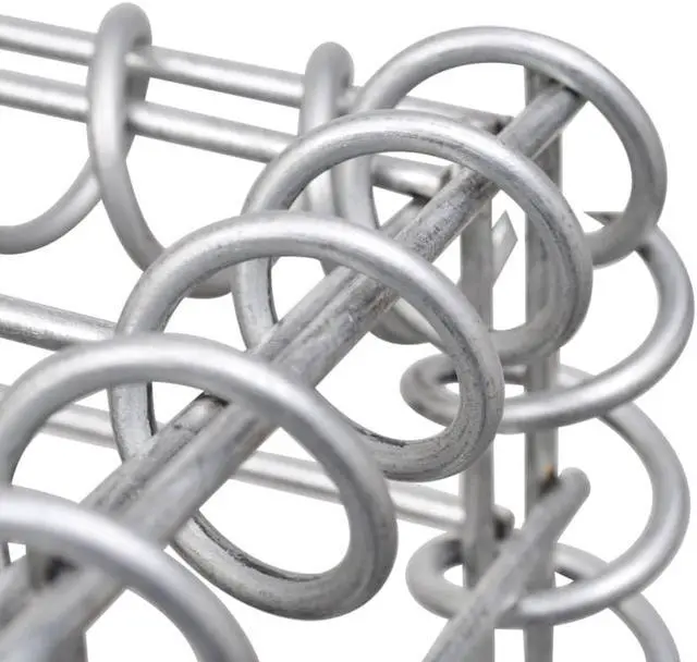 Alt view image 2 of 12 - vidaXL Gabion Basket Post 19.7"x19.7"x55.1" Iron