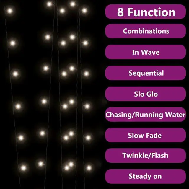 Alt view image 4 of 13 - vidaXL Solar Fairy Lights 5 Pcs Christmas Holiday LED String Lights Cold White