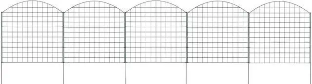 Main image of vidaXL Arched Garden Fence Set Decorative Garden Fence Edging Panel Green