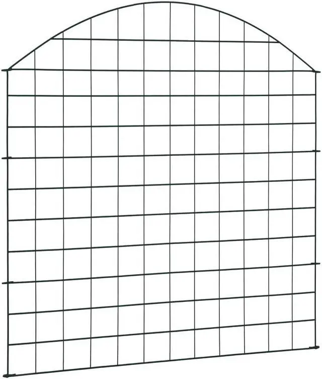 Alt view image 2 of 14 - vidaXL Arched Garden Fence Set Decorative Garden Fence Edging Panel Green
