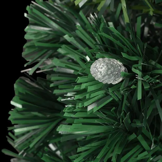Alt view image 10 of 16 - vidaXL Artificial Christmas Tree with Stand/LED 82.7" Fiber Optic