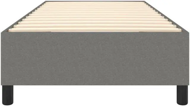 Alt view image 15 of 15 - vidaXL Bed Frame Base Bedroom Furniture Dark Gray 39.4"x74.8" Twin Fabric