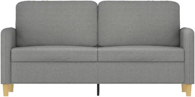 Alt view image 8 of 15 - vidaXL 2-Seater Sofa Dark Gray 55.1" Fabric