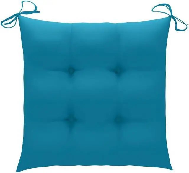 Alt view image 7 of 15 - vidaXL Chair Cushions 2 pcs Light Blue 19.7"x19.7"x2.8" Fabric