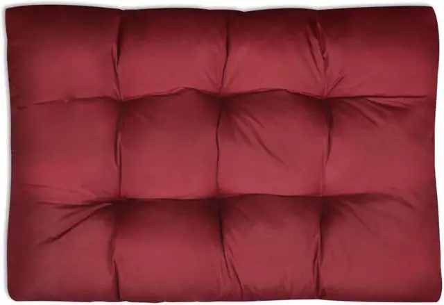 Alt view image 6 of 11 - vidaXL Chair Cushion Outdoor Pallet Seat Cushion Sofa Pad Wine Red Fabric