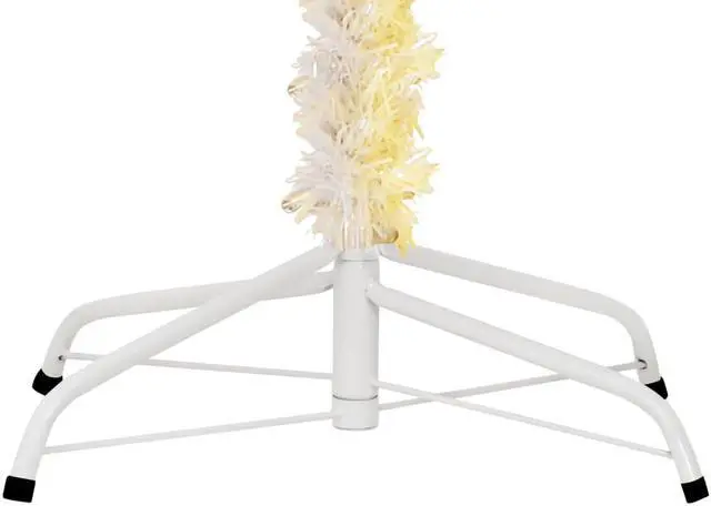 Alt view image 9 of 13 - vidaXL Christmas Tree Artificial Tree with Stand and Iridescent Tips White PVC