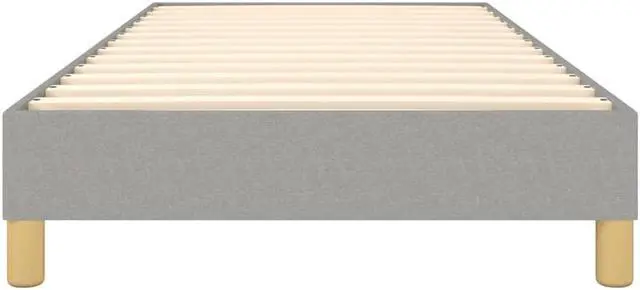 Alt view image 15 of 17 - vidaXL Bed Frame Box Spring Bed Frame Base Light Gray 39.4"x74.8" Twin Fabric