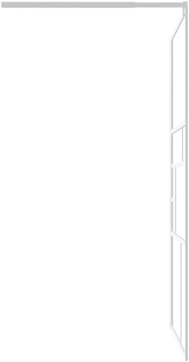 Alt view image 9 of 19 - vidaXL Walk-in Shower Wall 45.3"x76.8" ESG Glass White