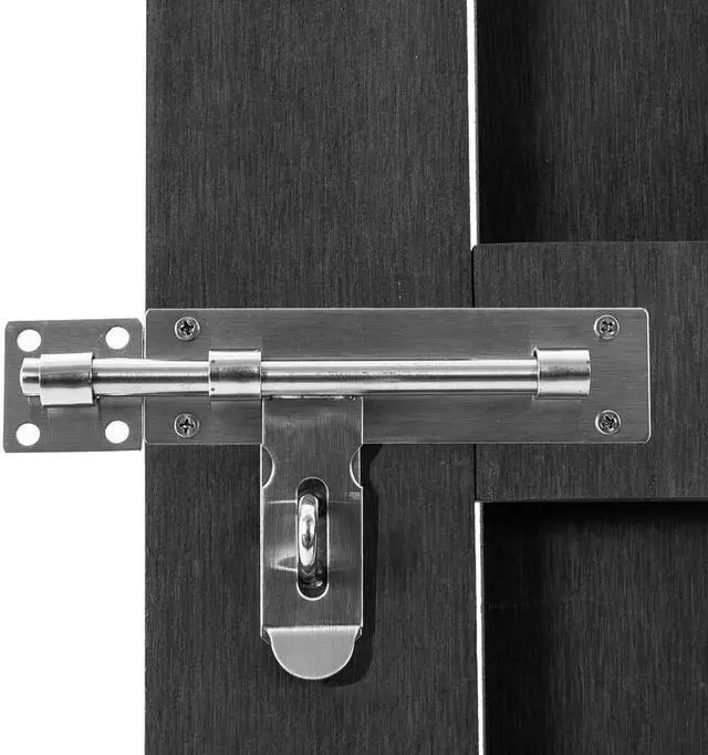 Alt view image 8 of 12 - vidaXL Garden Gate WPC 39.4"x44.1" Gray
