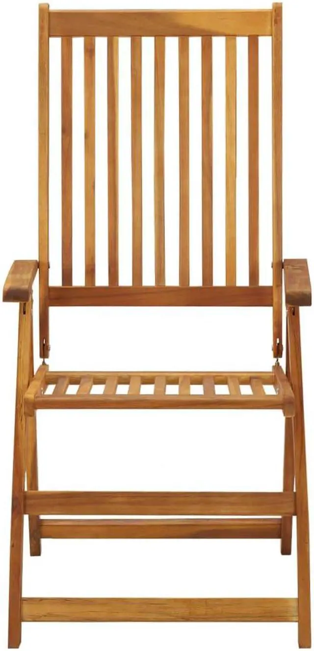 Alt view image 6 of 10 - vidaXL Patio Reclining Chairs 2 pcs with Cushions Solid Acacia Wood