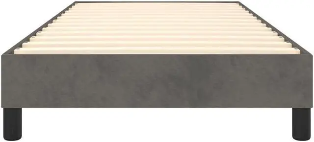 Alt view image 14 of 15 - vidaXL Bed Frame Dark Grey Velvet (100% polyester), plywood, engineered wood