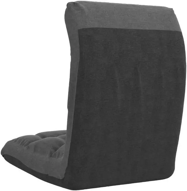Alt view image 7 of 7 - vidaXL Folding Floor Chair Dark Gray Fabric