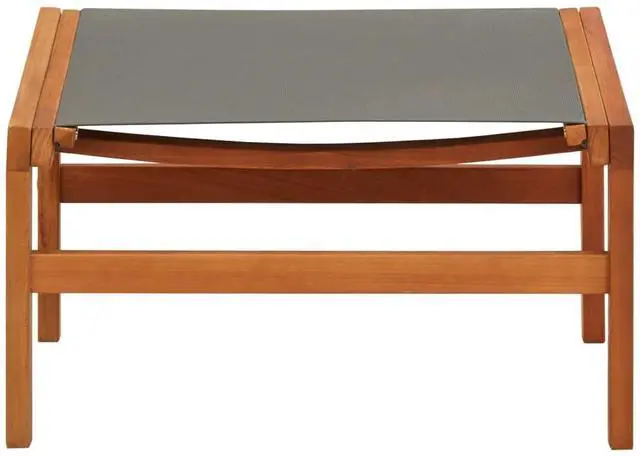 Alt view image 16 of 16 - vidaXL Patio Chair Lounge Chair with Footrest Solid Wood Eucalyptus&Textilene