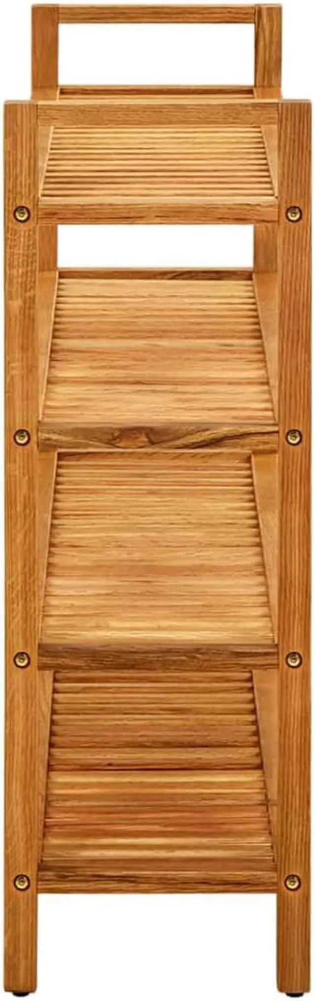 Alt view image 8 of 13 - vidaXL Shoe Rack with 4 Shelves 39.3"x10.6"x31.4" Solid Oak Wood