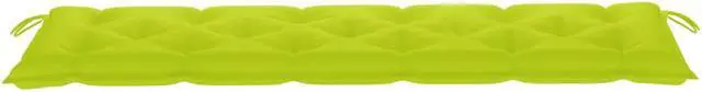 Alt view image 8 of 14 - vidaXL Garden Bench Cushion Bright Green 70.9"x19.7"x2.8" Fabric