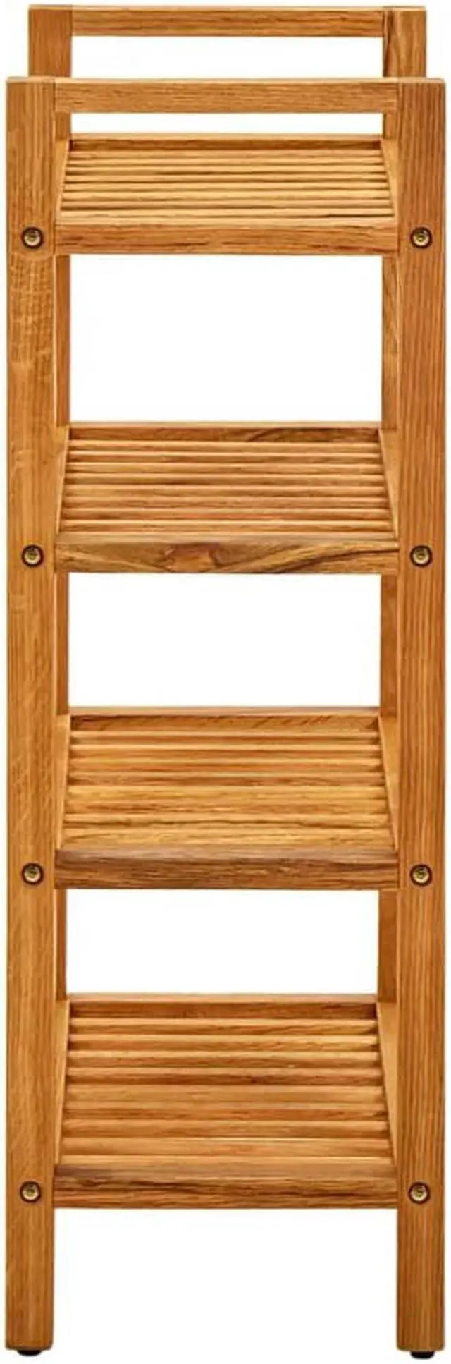 Alt view image 9 of 13 - vidaXL Shoe Rack with 4 Shelves 19.6"x10.6"x31.4" Solid Oak Wood