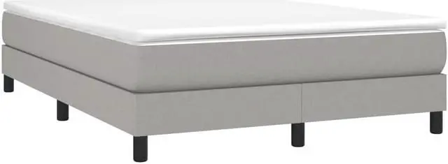 Alt view image 9 of 16 - vidaXL Bed Frame Light Grey