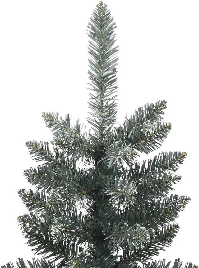Alt view image 3 of 13 - vidaXL Artificial Slim Christmas Tree with Stand Green 6 ft PVC