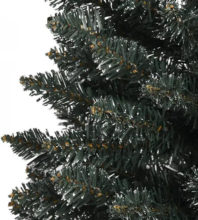 Alt view image 4 of 13 - vidaXL Artificial Slim Christmas Tree with Stand Green 6 ft PVC