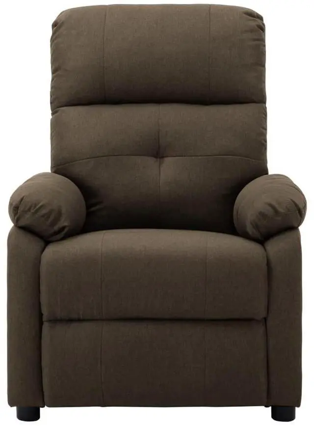 Alt view image 15 of 16 - vidaXL Massage Chair Leisure Adjustable Chair for Home Theater Brown Fabric