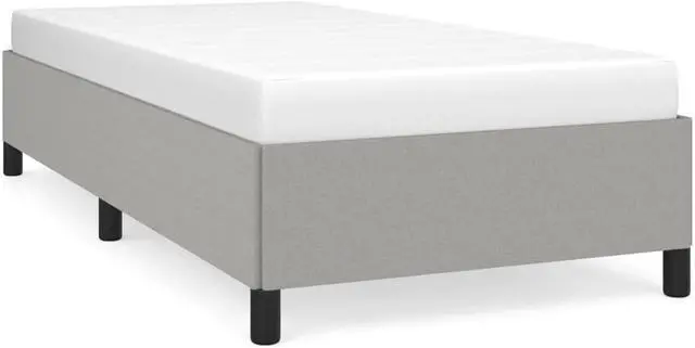 Alt view image 9 of 13 - vidaXL Twin XL Size Bed Frame with Plywood Slats, Platform Bed Frame, Fabric Upholstered Mattress Foundation, No Box Spring Needed & Easy Assembly, Light Gray, without Mattress