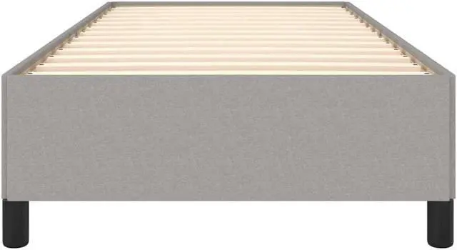 Alt view image 12 of 13 - vidaXL Twin XL Size Bed Frame with Plywood Slats, Platform Bed Frame, Fabric Upholstered Mattress Foundation, No Box Spring Needed & Easy Assembly, Light Gray, without Mattress