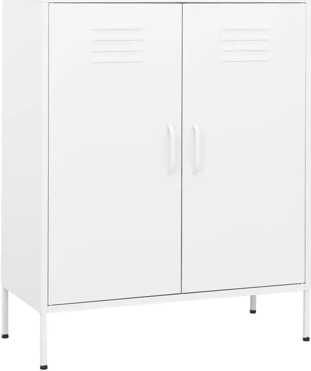 Main image of vidaXL Storage Cabinet White 31.5"x13.8"x40" Steel