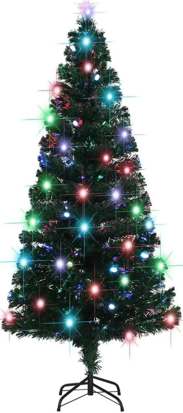 Alt view image 9 of 13 - vidaXL Artificial Christmas Tree with Stand/LED 59.1" Fiber Optic