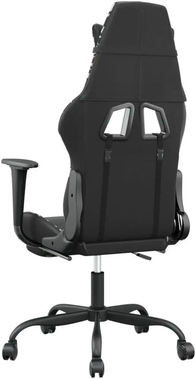 Alt view image 9 of 9 - vidaXL Gaming Chair with Footrest Black and Camouflage Faux Leather