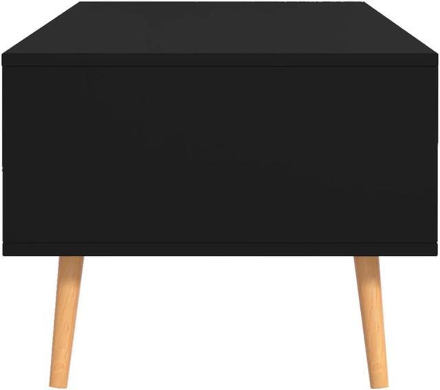 Alt view image 4 of 14 - vidaXL Coffee Table Black 39.4"x19.5"x16.9" Engineered Wood