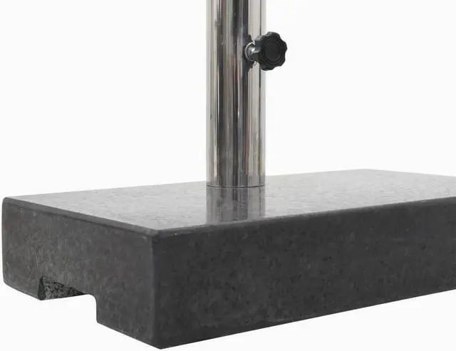 Alt view image 8 of 10 - vidaXL Umbrella Base Patio Umbrella Stand Granite 55.1 lb Rectangular Black