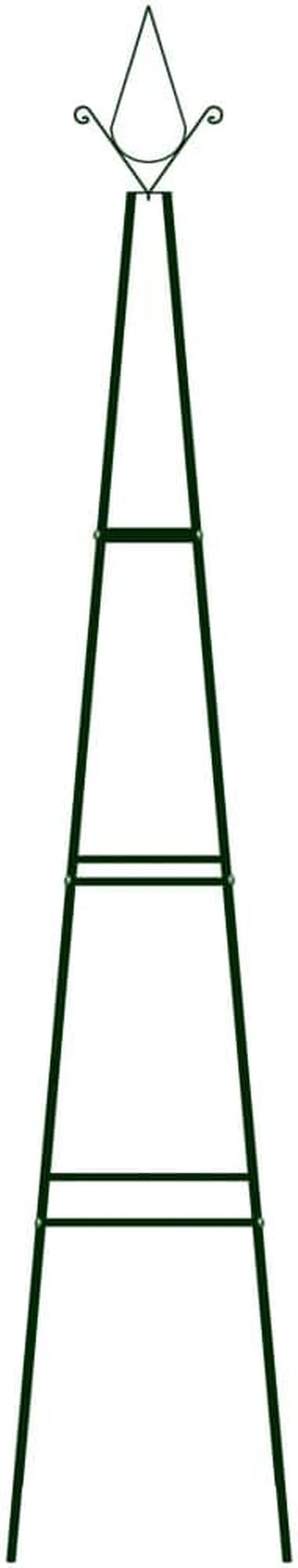 Alt view image 7 of 10 - vidaXL Garden Climbing Plant Racks 2 pcs Dark Green 13.8"x13.8"x76.8" Iron
