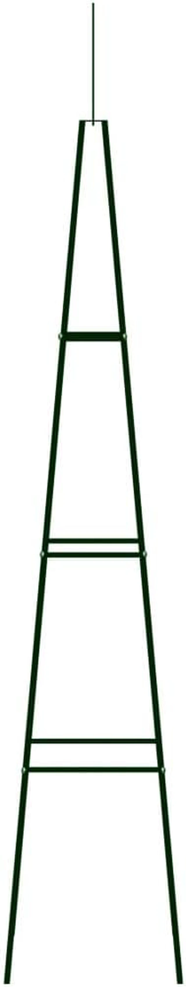 Alt view image 8 of 10 - vidaXL Garden Climbing Plant Racks 2 pcs Dark Green 13.8"x13.8"x76.8" Iron