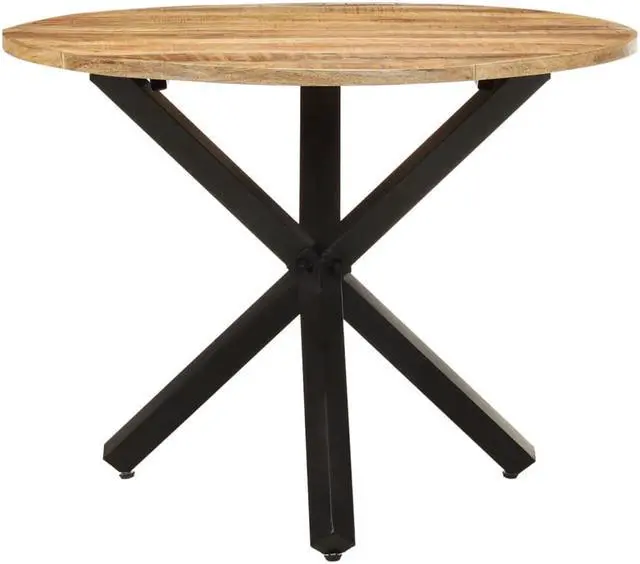 Alt view image 6 of 15 - vidaXL Dining Table Round 39.3"x39.3"x29.5" Rough Mango Wood