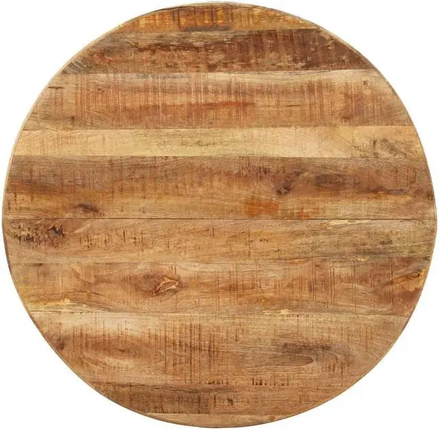 Alt view image 7 of 15 - vidaXL Dining Table Round 39.3"x39.3"x29.5" Rough Mango Wood