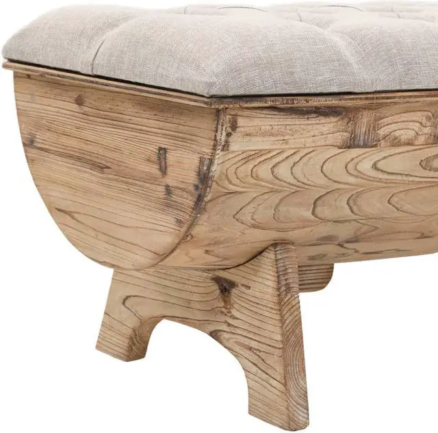 Alt view image 9 of 12 - vidaXL Storage Bench 40.6" Solid Wood Fir