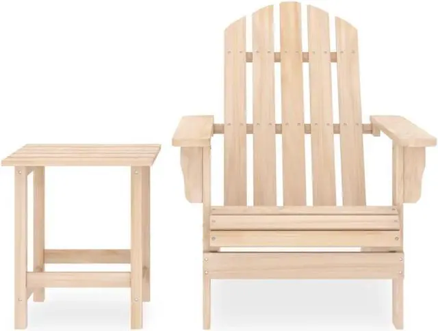 Alt view image 6 of 15 - vidaXL Patio Adirondack Chair with Table Solid Fir Wood