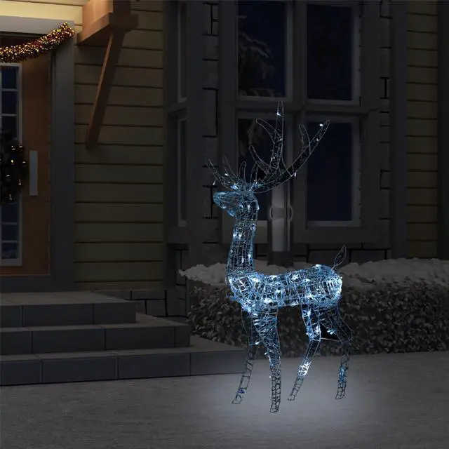 Alt view image 13 of 17 - vidaXL Reindeer Christmas Decoration LEDs Pre-Lit Christmas Lighting Cold White