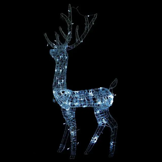 Alt view image 14 of 17 - vidaXL Reindeer Christmas Decoration LEDs Pre-Lit Christmas Lighting Cold White