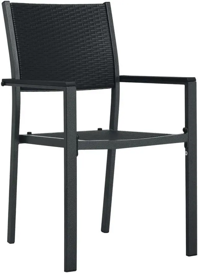 Alt view image 10 of 12 - vidaXL 3 Piece Patio Dining Set Black