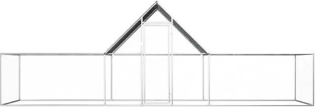 Alt view image 5 of 9 - vidaXL Chicken Coop 19.7'x6.6'x6.6' Galvanized Steel