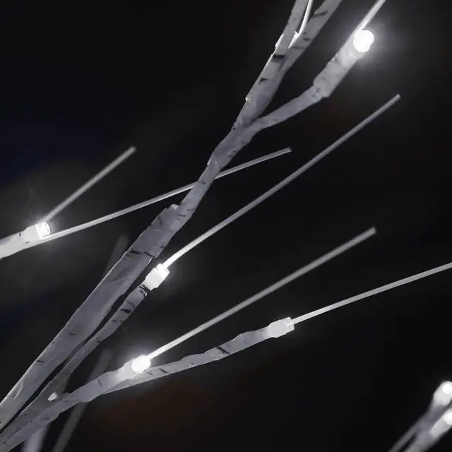 Alt view image 16 of 17 - vidaXL Christmas Tree 156 LEDs 4.9' Cold White Willow Indoor Outdoor