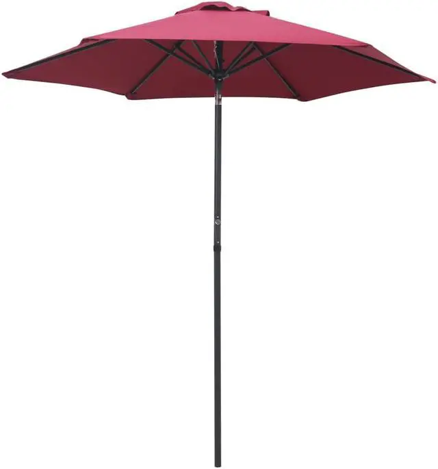Alt view image 6 of 16 - vidaXL Parasol Burgundy 78.7"x83.1" Aluminum