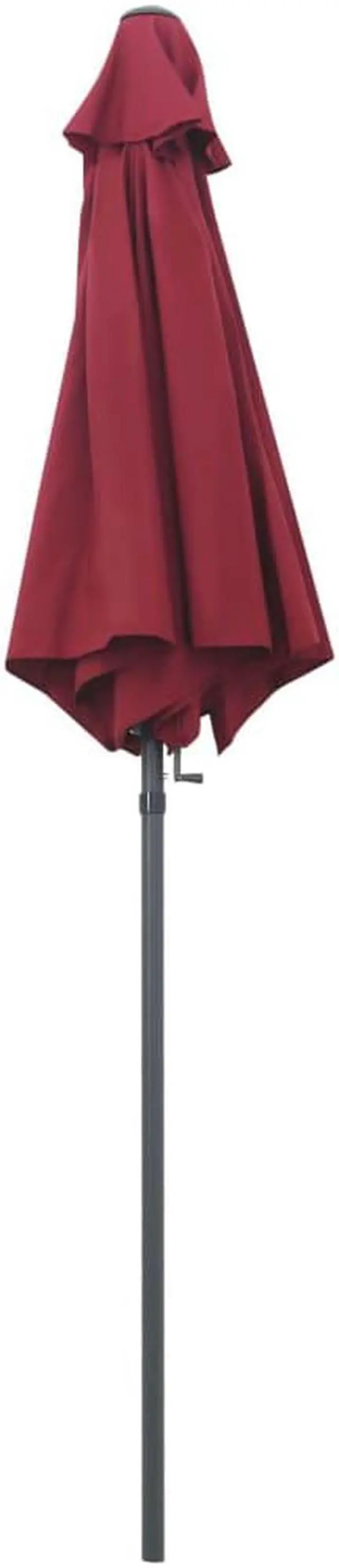 Alt view image 8 of 16 - vidaXL Parasol Burgundy 78.7"x83.1" Aluminum