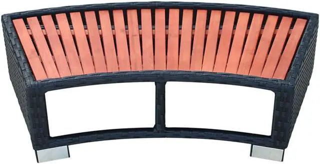 Alt view image 12 of 16 - vidaXL Spa Step Poly Rattan Black Deck Patio Hot Tub Bathtub Pool Footstep