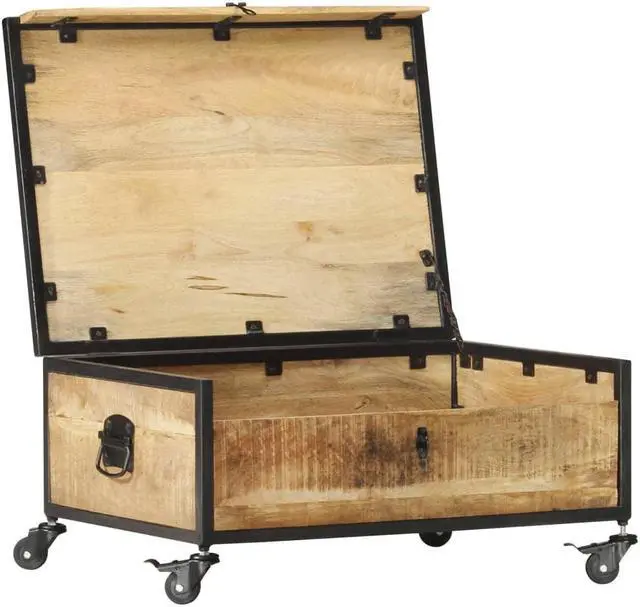 Alt view image 14 of 17 - vidaXL Coffee Table End Table Accent Side Table Solid Wood Mango 27.6 Inch