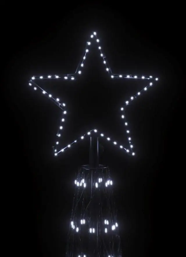 Alt view image 12 of 16 - vidaXL Christmas Cone Tree Cold White 3000 LEDs 90.6"x315"