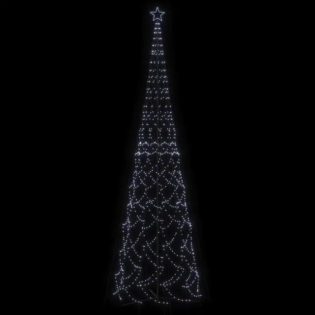 Alt view image 11 of 16 - vidaXL Christmas Cone Tree Cold White 3000 LEDs 90.6"x315"